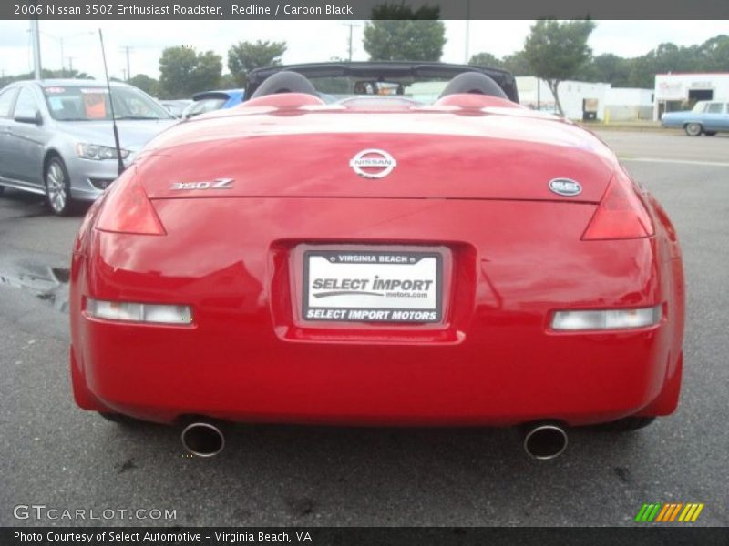 Redline / Carbon Black 2006 Nissan 350Z Enthusiast Roadster