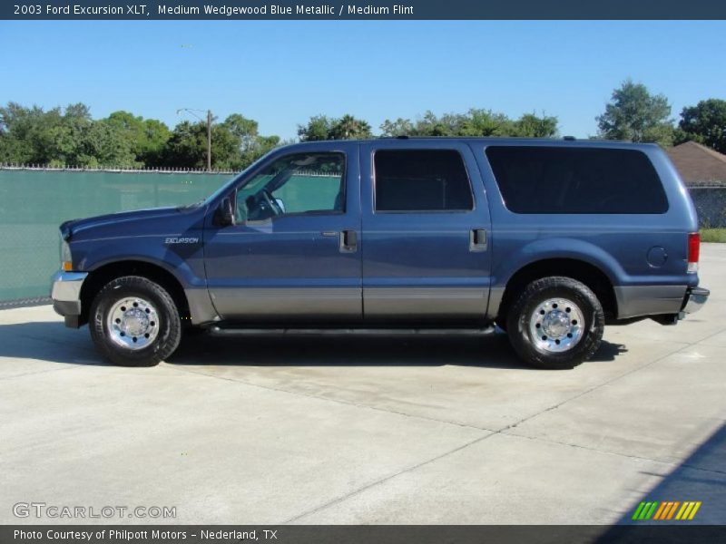 Medium Wedgewood Blue Metallic / Medium Flint 2003 Ford Excursion XLT