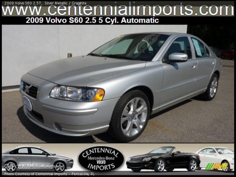 Silver Metallic / Graphite 2009 Volvo S60 2.5T
