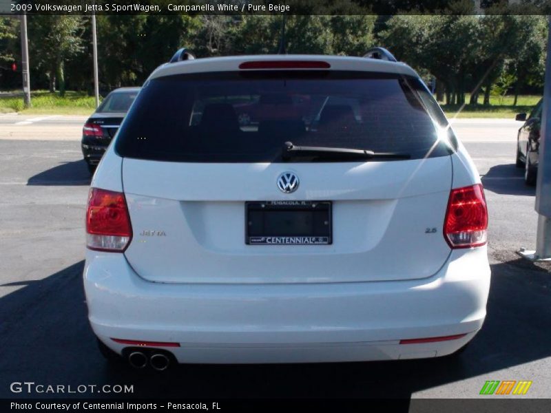Campanella White / Pure Beige 2009 Volkswagen Jetta S SportWagen
