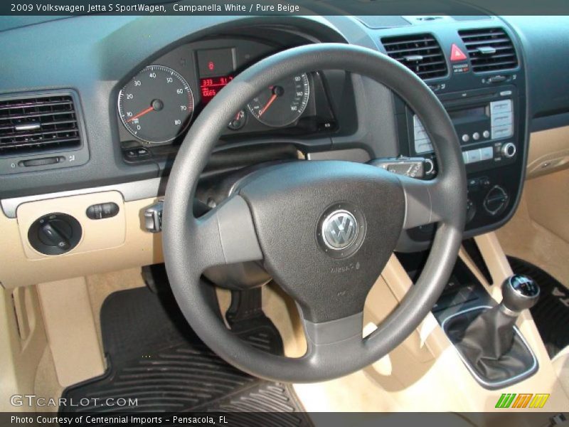 Campanella White / Pure Beige 2009 Volkswagen Jetta S SportWagen