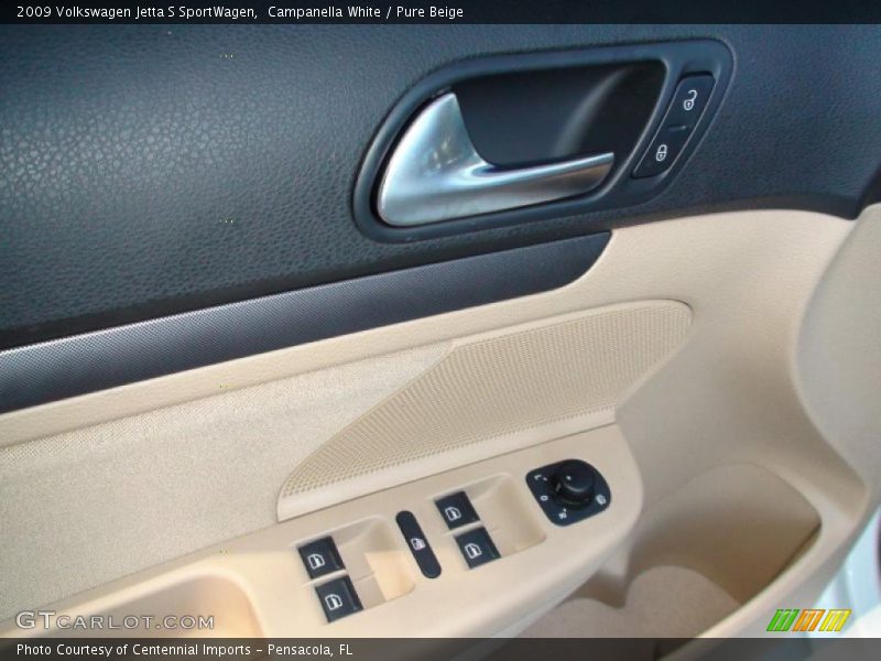 Campanella White / Pure Beige 2009 Volkswagen Jetta S SportWagen