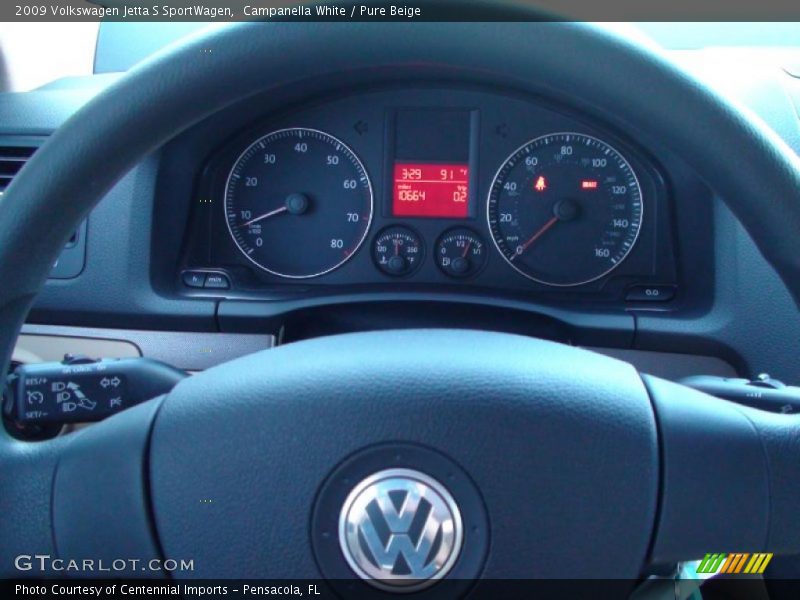 Campanella White / Pure Beige 2009 Volkswagen Jetta S SportWagen