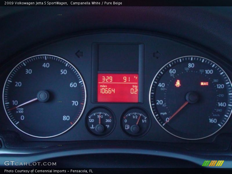 Campanella White / Pure Beige 2009 Volkswagen Jetta S SportWagen