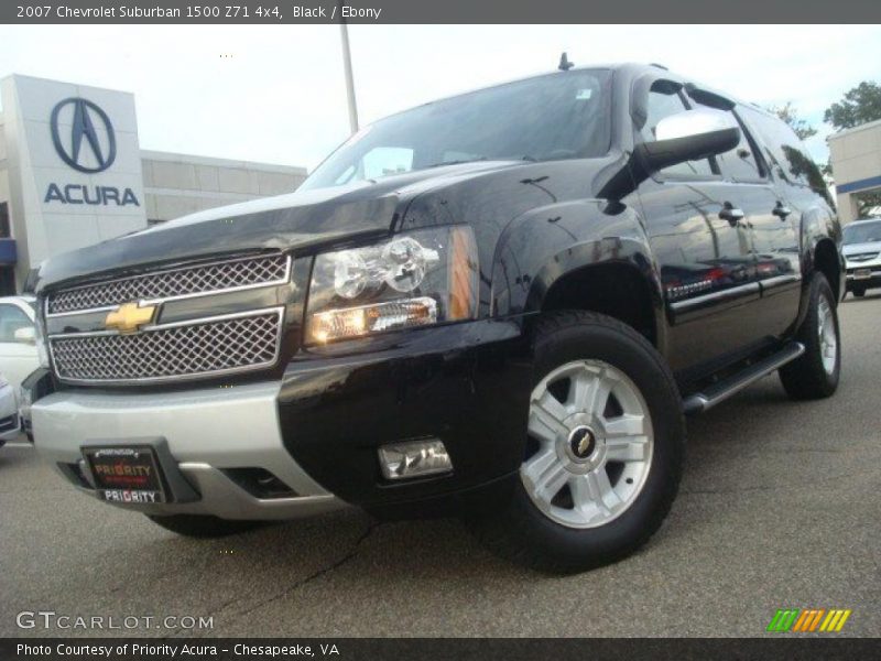 Black / Ebony 2007 Chevrolet Suburban 1500 Z71 4x4
