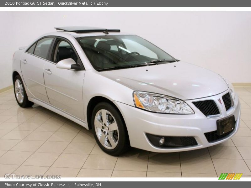 Quicksilver Metallic / Ebony 2010 Pontiac G6 GT Sedan