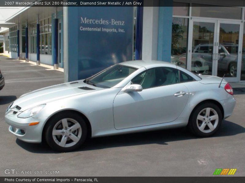 Diamond Silver Metallic / Ash Grey 2007 Mercedes-Benz SLK 280 Roadster