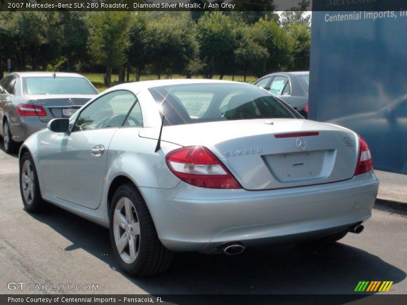 Diamond Silver Metallic / Ash Grey 2007 Mercedes-Benz SLK 280 Roadster