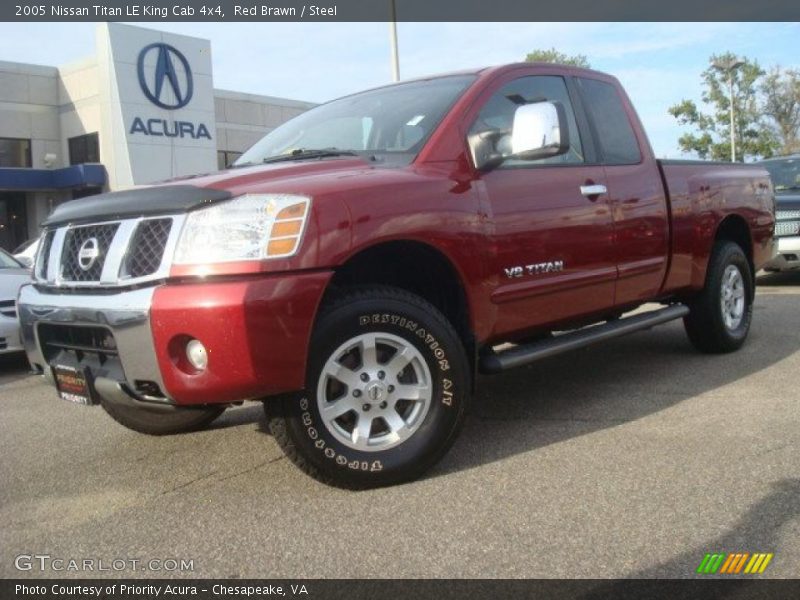 Red Brawn / Steel 2005 Nissan Titan LE King Cab 4x4