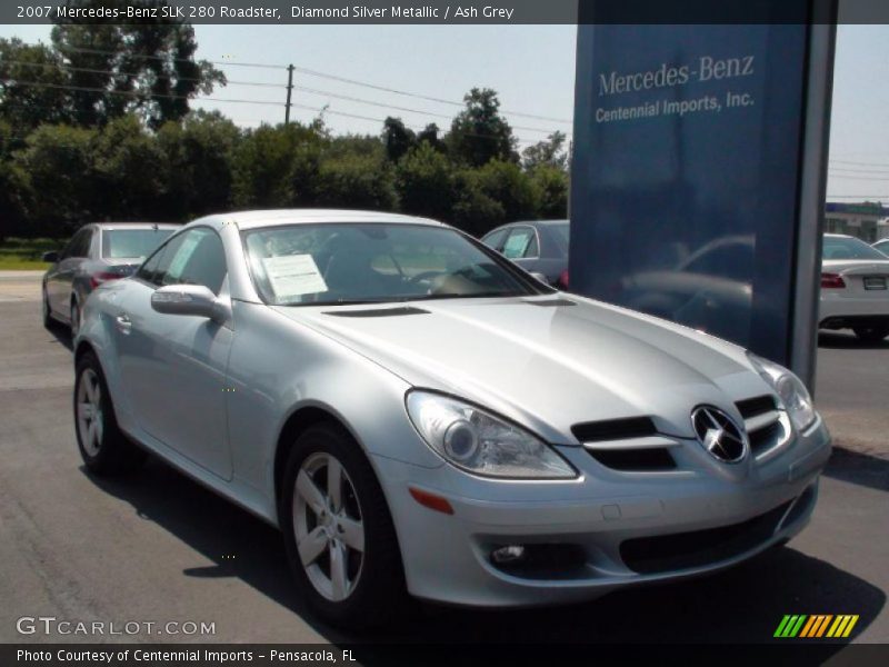 Diamond Silver Metallic / Ash Grey 2007 Mercedes-Benz SLK 280 Roadster