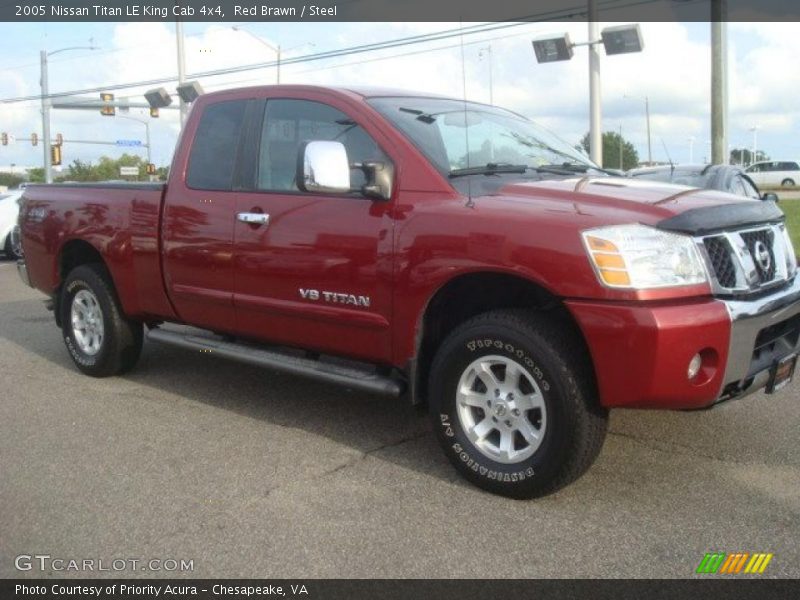 Red Brawn / Steel 2005 Nissan Titan LE King Cab 4x4