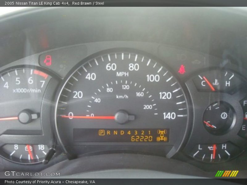 Red Brawn / Steel 2005 Nissan Titan LE King Cab 4x4