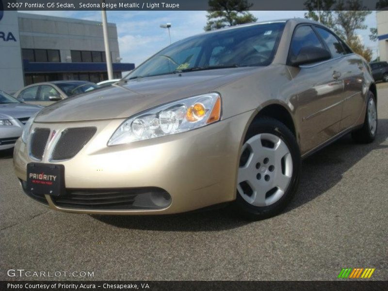 Sedona Beige Metallic / Light Taupe 2007 Pontiac G6 Sedan