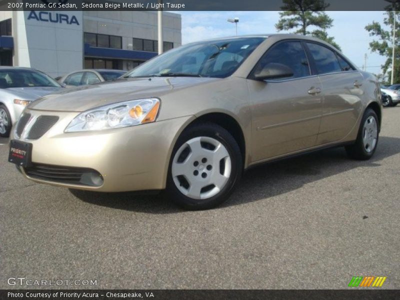 Sedona Beige Metallic / Light Taupe 2007 Pontiac G6 Sedan