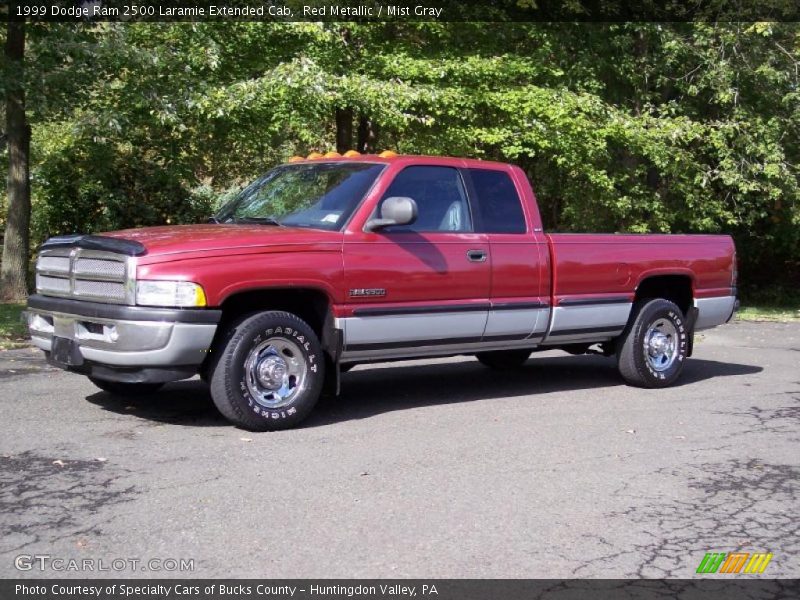 Red Metallic / Mist Gray 1999 Dodge Ram 2500 Laramie Extended Cab