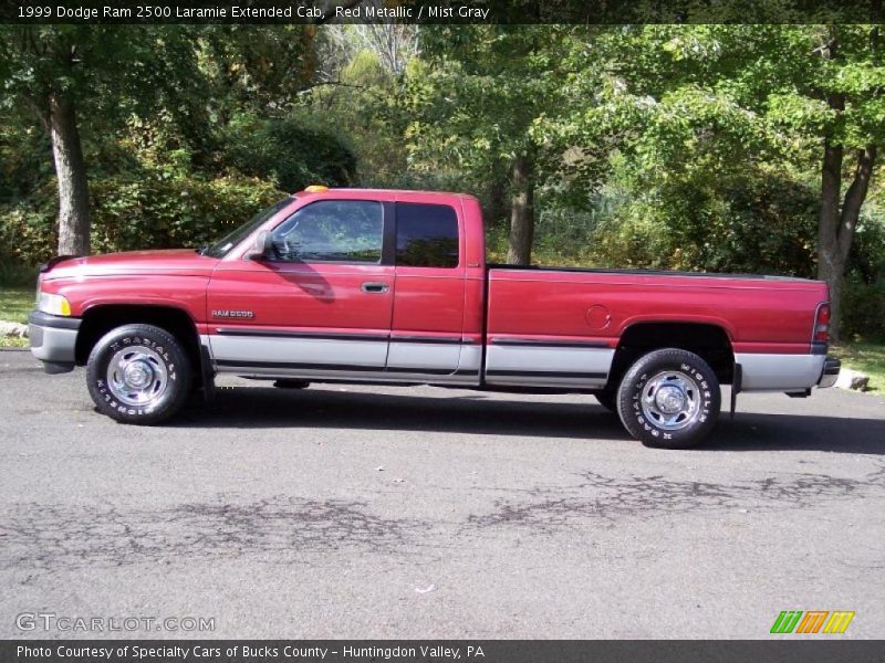 Red Metallic / Mist Gray 1999 Dodge Ram 2500 Laramie Extended Cab