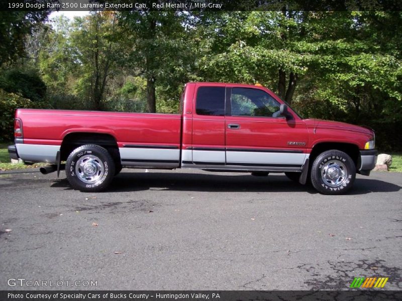 Red Metallic / Mist Gray 1999 Dodge Ram 2500 Laramie Extended Cab