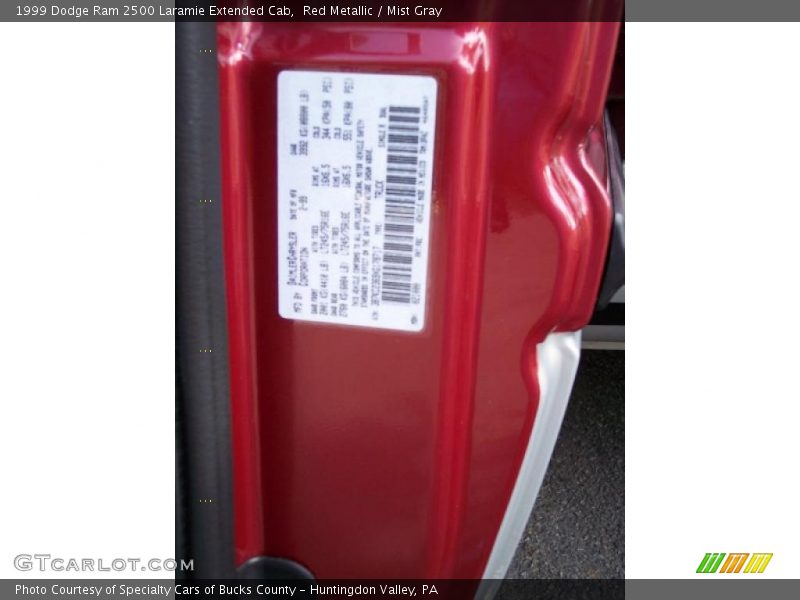 Red Metallic / Mist Gray 1999 Dodge Ram 2500 Laramie Extended Cab