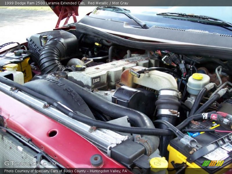 Red Metallic / Mist Gray 1999 Dodge Ram 2500 Laramie Extended Cab