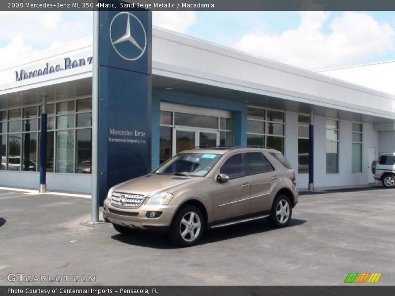 Sand Beige Metallic / Macadamia 2008 Mercedes-Benz ML 350 4Matic