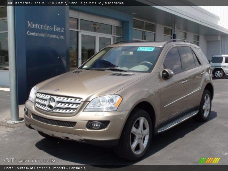 Sand Beige Metallic / Macadamia 2008 Mercedes-Benz ML 350 4Matic