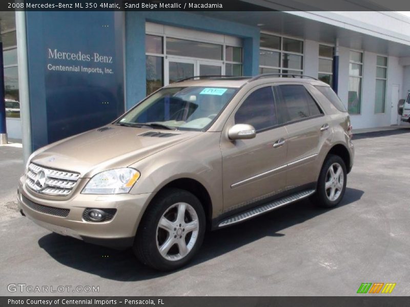 Sand Beige Metallic / Macadamia 2008 Mercedes-Benz ML 350 4Matic