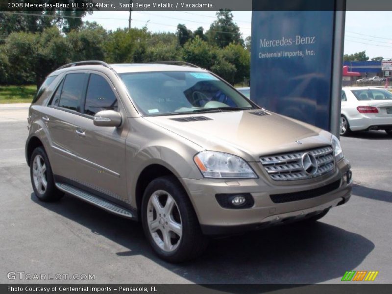 Sand Beige Metallic / Macadamia 2008 Mercedes-Benz ML 350 4Matic