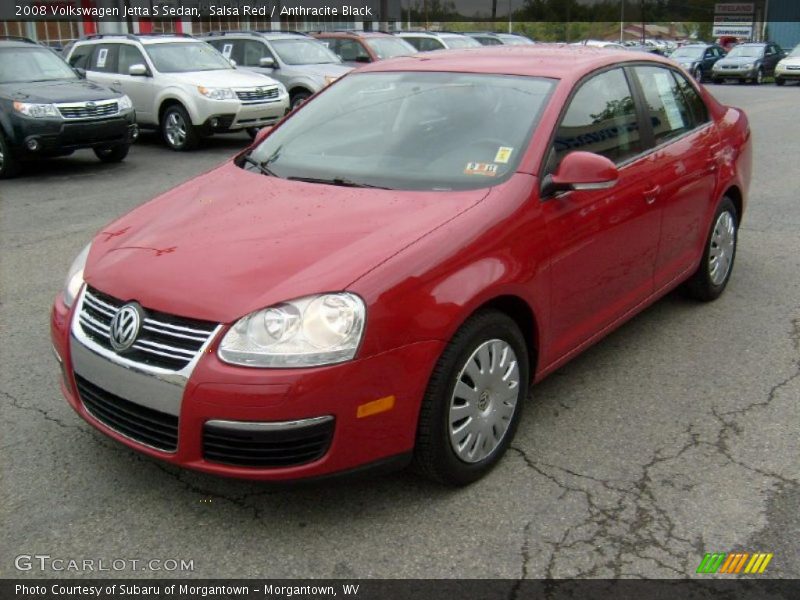 Salsa Red / Anthracite Black 2008 Volkswagen Jetta S Sedan