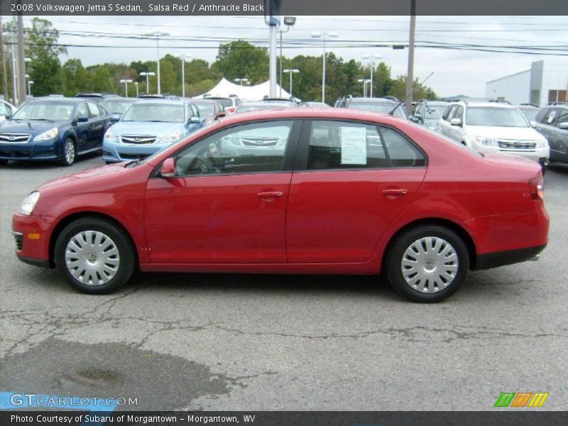 Salsa Red / Anthracite Black 2008 Volkswagen Jetta S Sedan