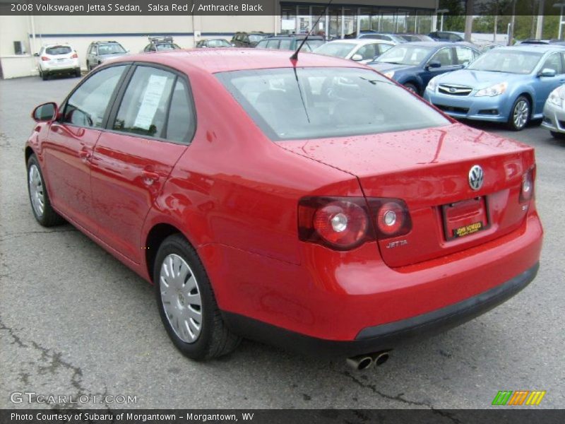 Salsa Red / Anthracite Black 2008 Volkswagen Jetta S Sedan
