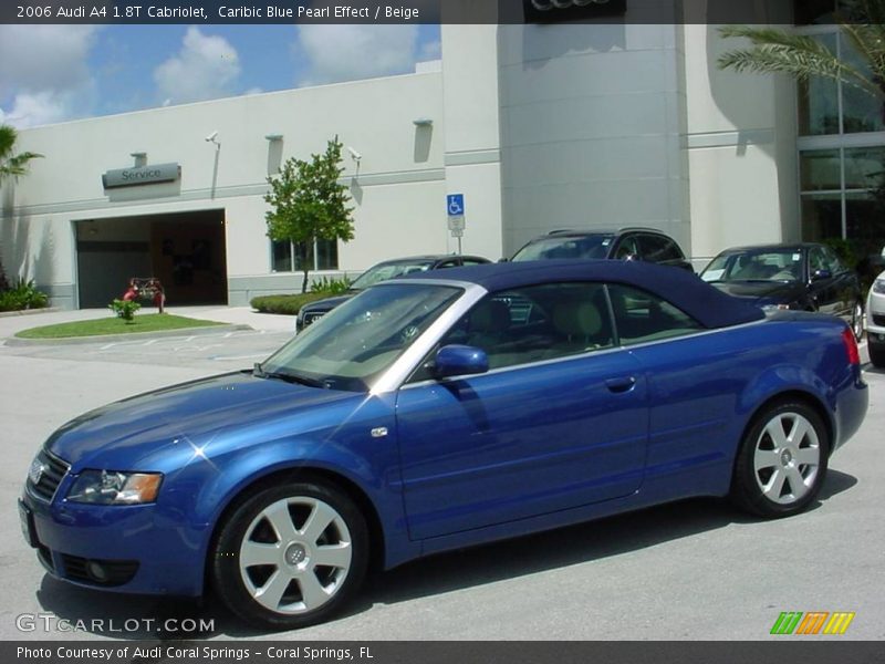 Caribic Blue Pearl Effect / Beige 2006 Audi A4 1.8T Cabriolet