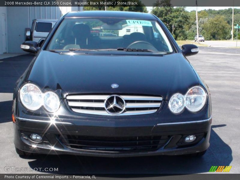 Majestic Black Metallic / Stone/Black 2008 Mercedes-Benz CLK 350 Coupe