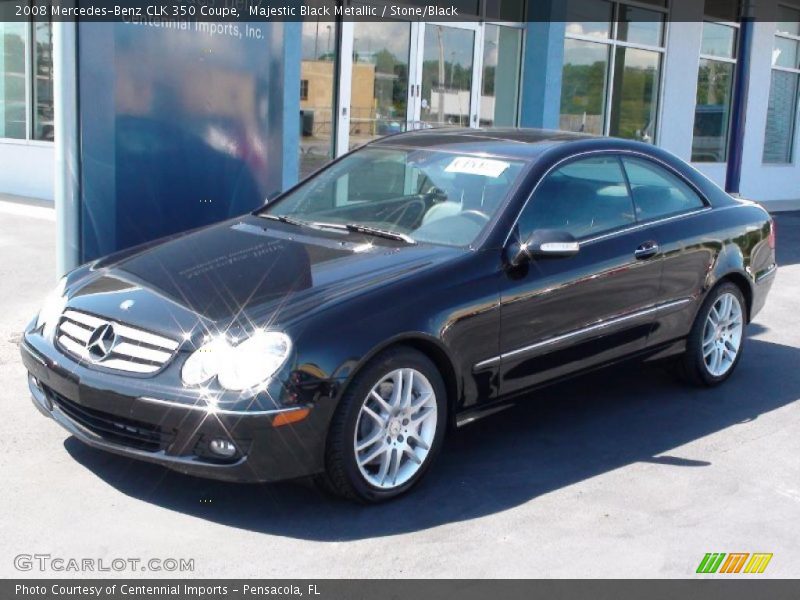 Majestic Black Metallic / Stone/Black 2008 Mercedes-Benz CLK 350 Coupe