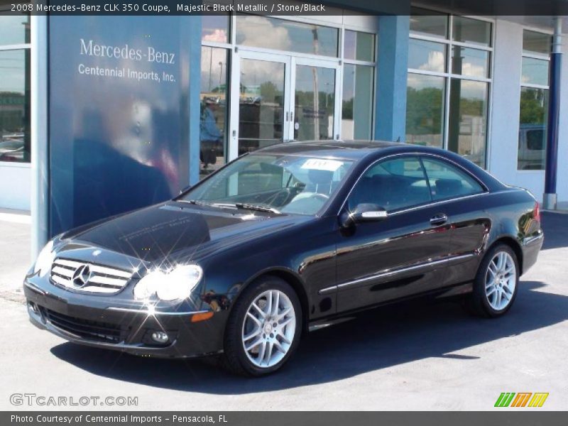 Majestic Black Metallic / Stone/Black 2008 Mercedes-Benz CLK 350 Coupe