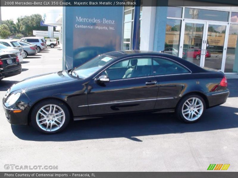 Majestic Black Metallic / Stone/Black 2008 Mercedes-Benz CLK 350 Coupe