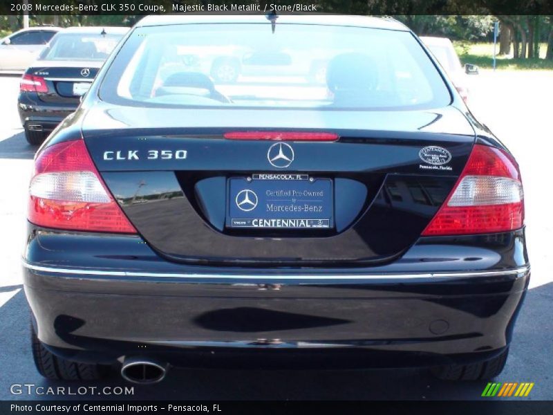 Majestic Black Metallic / Stone/Black 2008 Mercedes-Benz CLK 350 Coupe