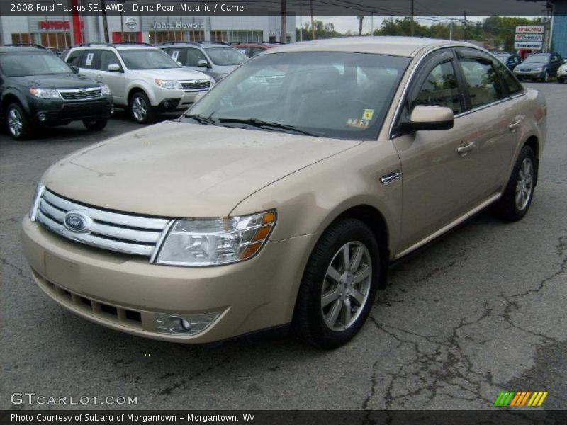 Dune Pearl Metallic / Camel 2008 Ford Taurus SEL AWD