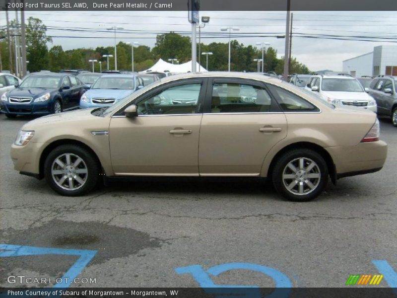 Dune Pearl Metallic / Camel 2008 Ford Taurus SEL AWD