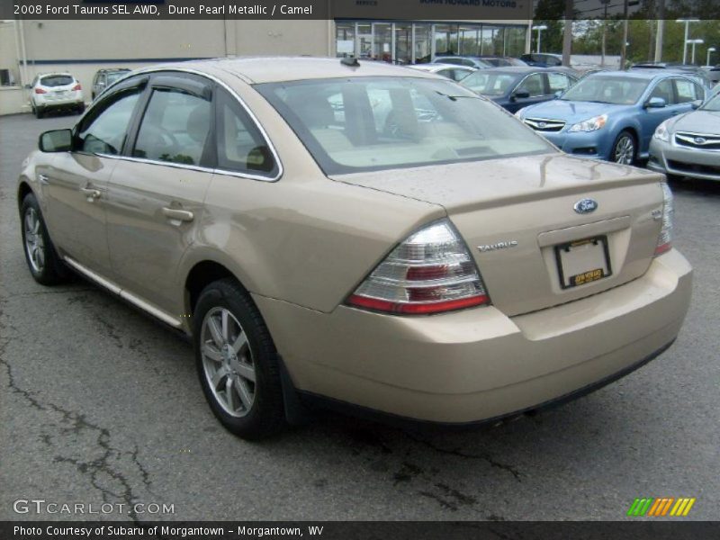Dune Pearl Metallic / Camel 2008 Ford Taurus SEL AWD