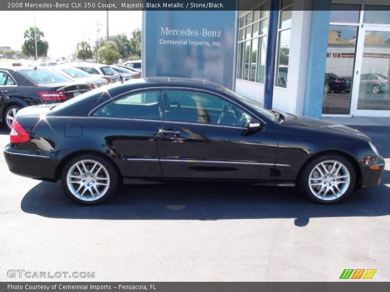 Majestic Black Metallic / Stone/Black 2008 Mercedes-Benz CLK 350 Coupe
