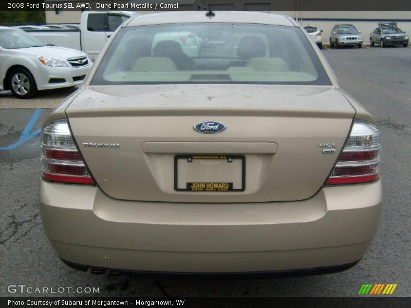 Dune Pearl Metallic / Camel 2008 Ford Taurus SEL AWD