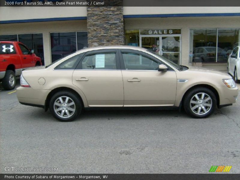 Dune Pearl Metallic / Camel 2008 Ford Taurus SEL AWD