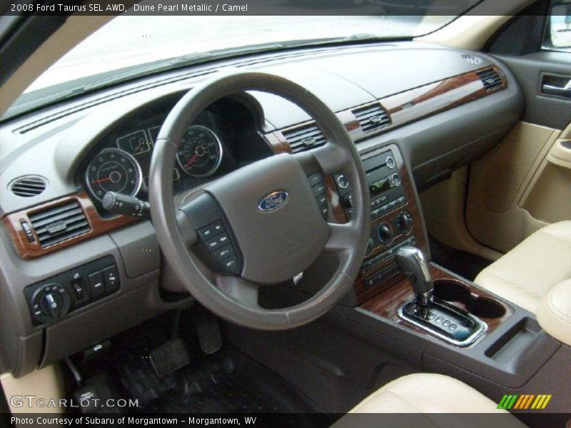Dune Pearl Metallic / Camel 2008 Ford Taurus SEL AWD