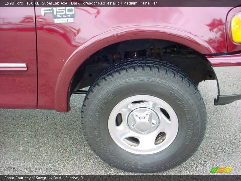 Dark Toreador Red Metallic / Medium Prairie Tan 1998 Ford F150 XLT SuperCab 4x4