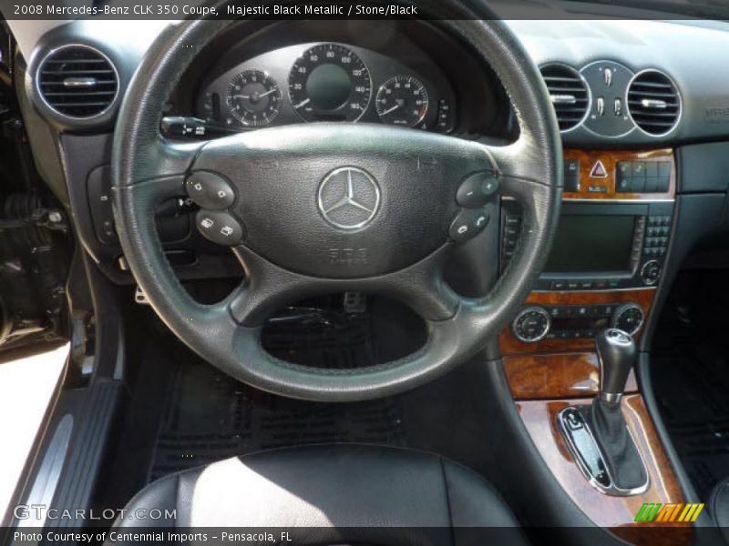 Majestic Black Metallic / Stone/Black 2008 Mercedes-Benz CLK 350 Coupe