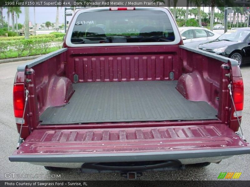 Dark Toreador Red Metallic / Medium Prairie Tan 1998 Ford F150 XLT SuperCab 4x4