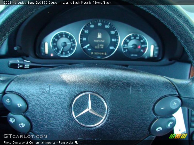 Majestic Black Metallic / Stone/Black 2008 Mercedes-Benz CLK 350 Coupe