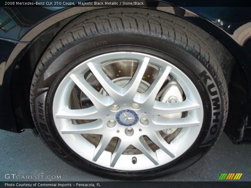 Majestic Black Metallic / Stone/Black 2008 Mercedes-Benz CLK 350 Coupe