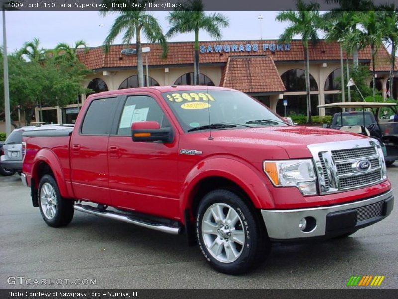 Bright Red / Black/Black 2009 Ford F150 Lariat SuperCrew
