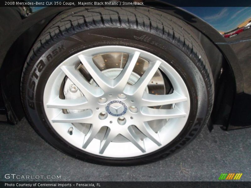 Majestic Black Metallic / Stone/Black 2008 Mercedes-Benz CLK 350 Coupe